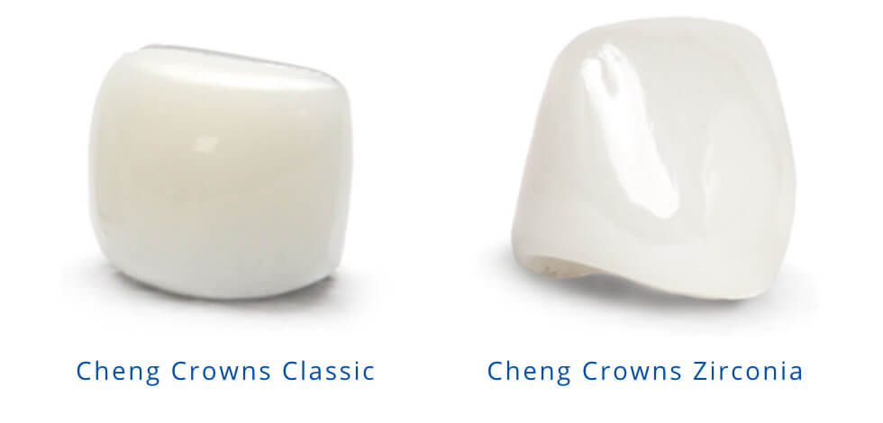 White pediatric dental crowns - stainless steel crowns with white facings - white zirconia crowns